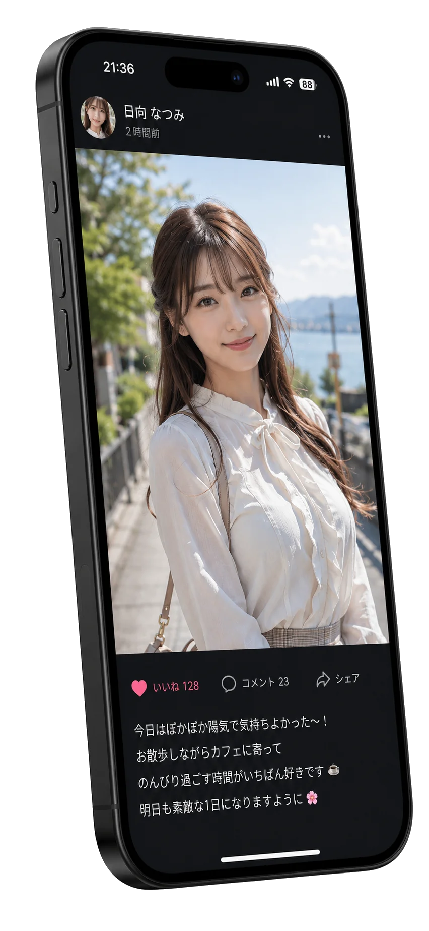 写メ日記の投稿画面イメージ